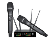AIR-B2 2 Channel UHF Wireless Microphone System with Rechargeable Handheld Mics - TRUEWAVE PRO
