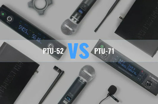 Phenyx Pro PTU-52 and PTU-71 wireless microphone systems compared