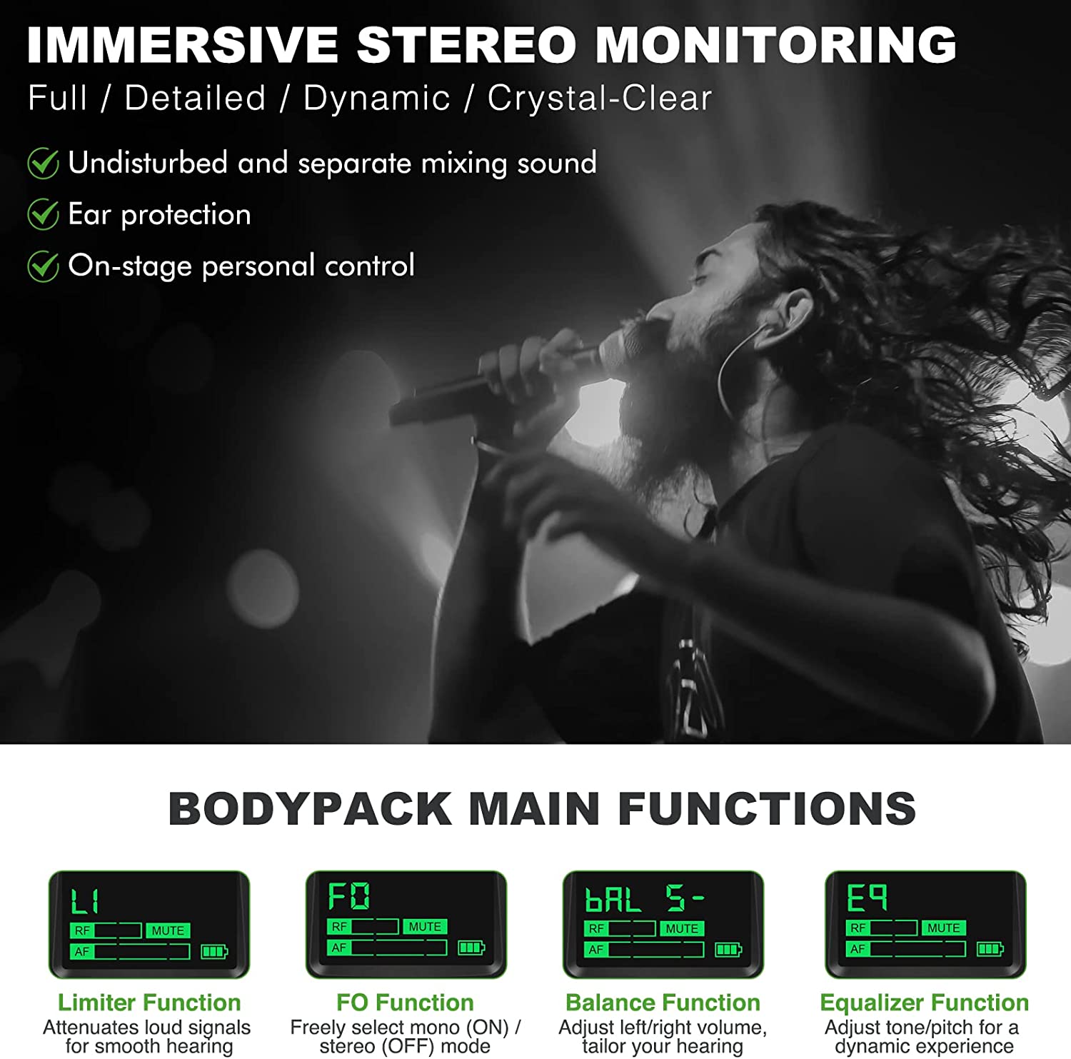 PMR-1 | 500 MHz - Stereo Wireless IEM Bodypack Receiver for PTM-10, System Parts, Phenyx Pro at MSMAV