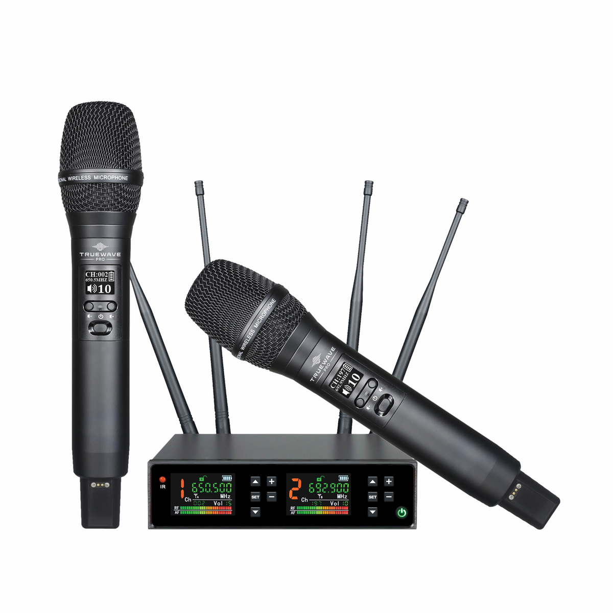 TrueWave Pro AIR-B2 2-channel UHF wireless microphone system