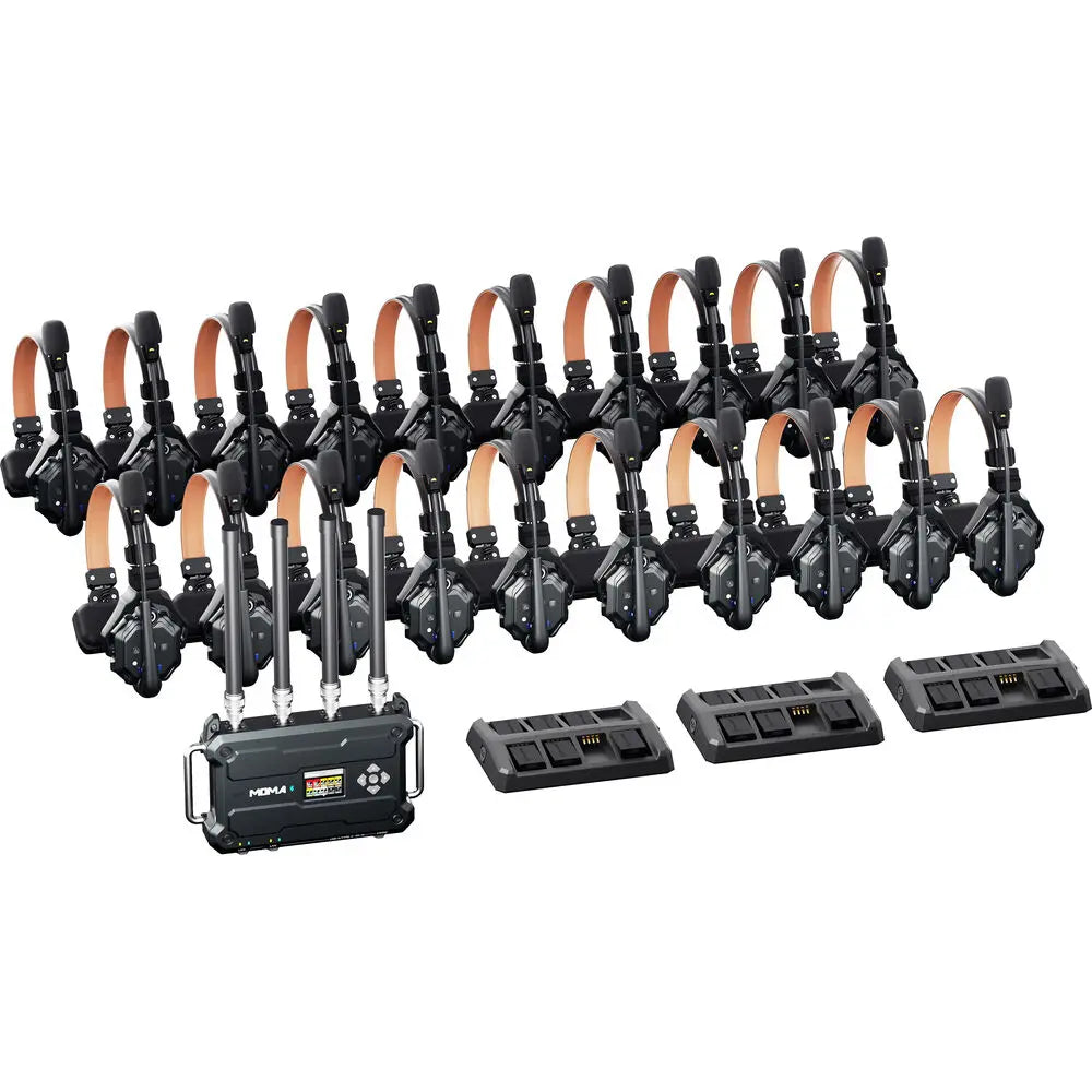 Hollyland Solidcom C1 Pro Roaming Hub 20S Full-Duplex Wireless Intercom System with 20 Single-Ear Headsets (V-Mount), Wireless Transmission, Hollyland at MSMAV