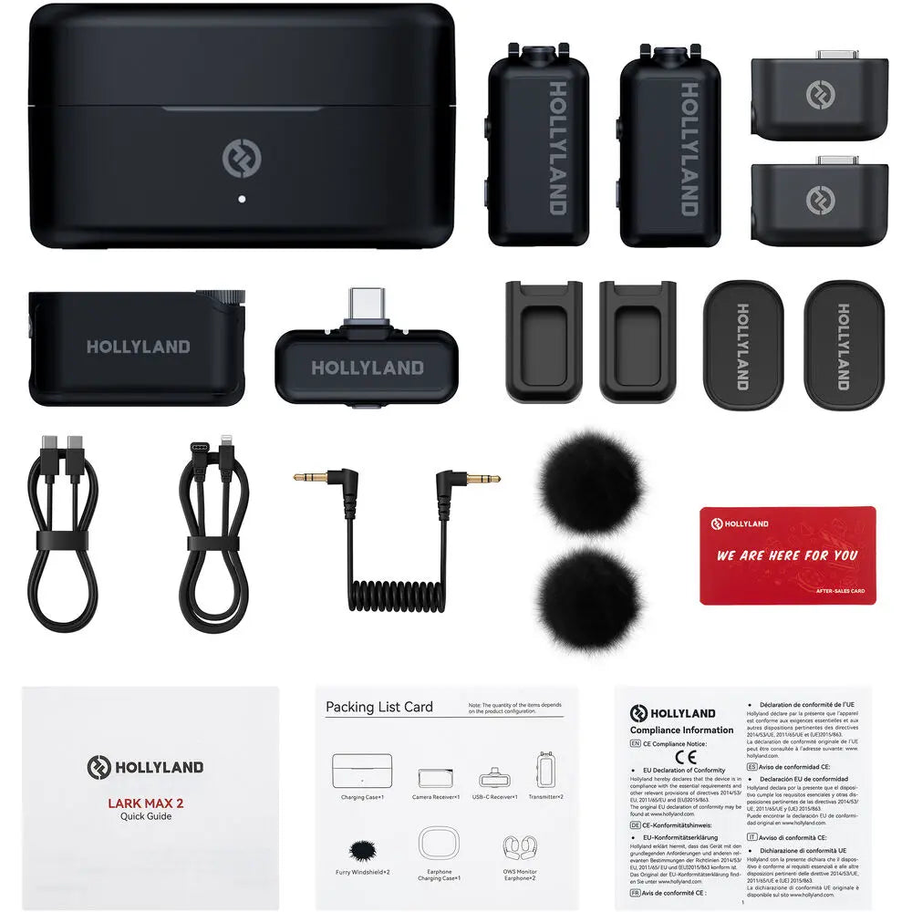 Hollyland LARK MAX 2 Combo 2-Person Wireless Microphone System for Cameras and Mobile Devices, Converters, Hollyland at MSMAV