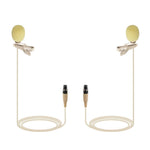 Phenyx Pro Beige Lavalier Lapel Microphone Combo With 3 Pin Mini XLR Jack (Pack of 2)