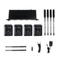 PTC-4 - Black - Quad Channel Wireless Conference Microphone System - Flat Lay View of Complete Set - Phenyx Pro 