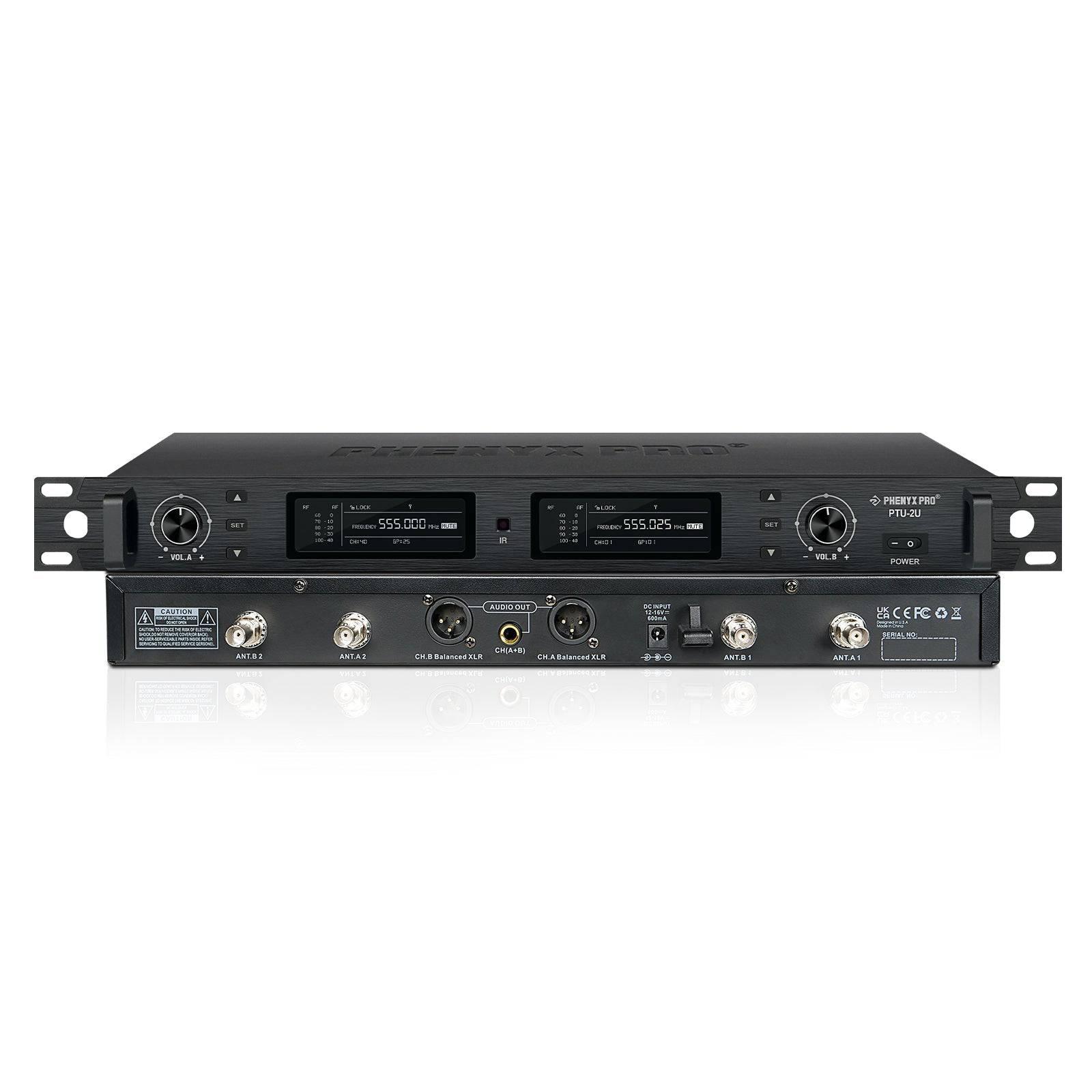 PTU-2U-2H | True Diversity Dual Wireless Microphone System - MSM AV - MSMAV
