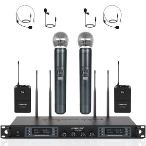 PTU-7000-2H2B | Quad UHF Wireless Microphone System w/ Auto-Scan - MSM AV - MSMAV