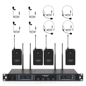 PTU-7000-4B | Quad UHF Wireless Microphone System w/ Auto-Scan - MSM AV - MSMAV