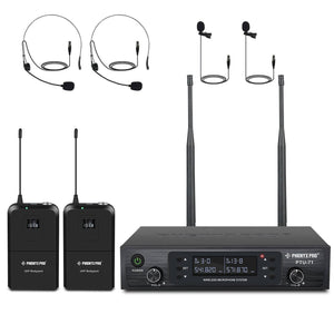 PTU-71-2B | Dual UHF Wireless Microphone System w/ Auto-Scan - MSM AV - MSMAV