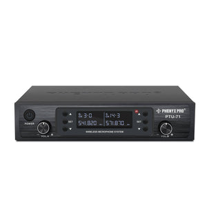 PTU-71-2B | Dual UHF Wireless Microphone System w/ Auto-Scan - MSM AV - MSMAV