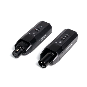 PTU-X - Black - Plug-on XLR Wireless Transmitter Receiver System - Side-Angle - Phenyx Pro